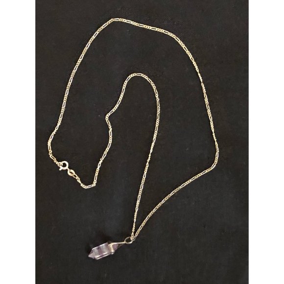 Purple Fluorite Crystal Necklace - Picture 3 of 3